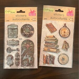 Crafters Square Puffy Vintage Sticker Set